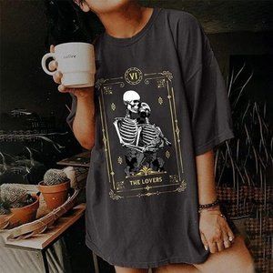 Vintage Shirts For Women Cute Graphic Tee Spring Short Sleeve Tops Oversized Tsh